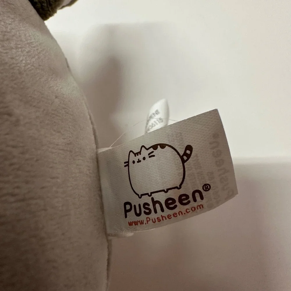 Pusheen Eating Noodles Plush Gray Stuffed Cat 2017 GUND 10